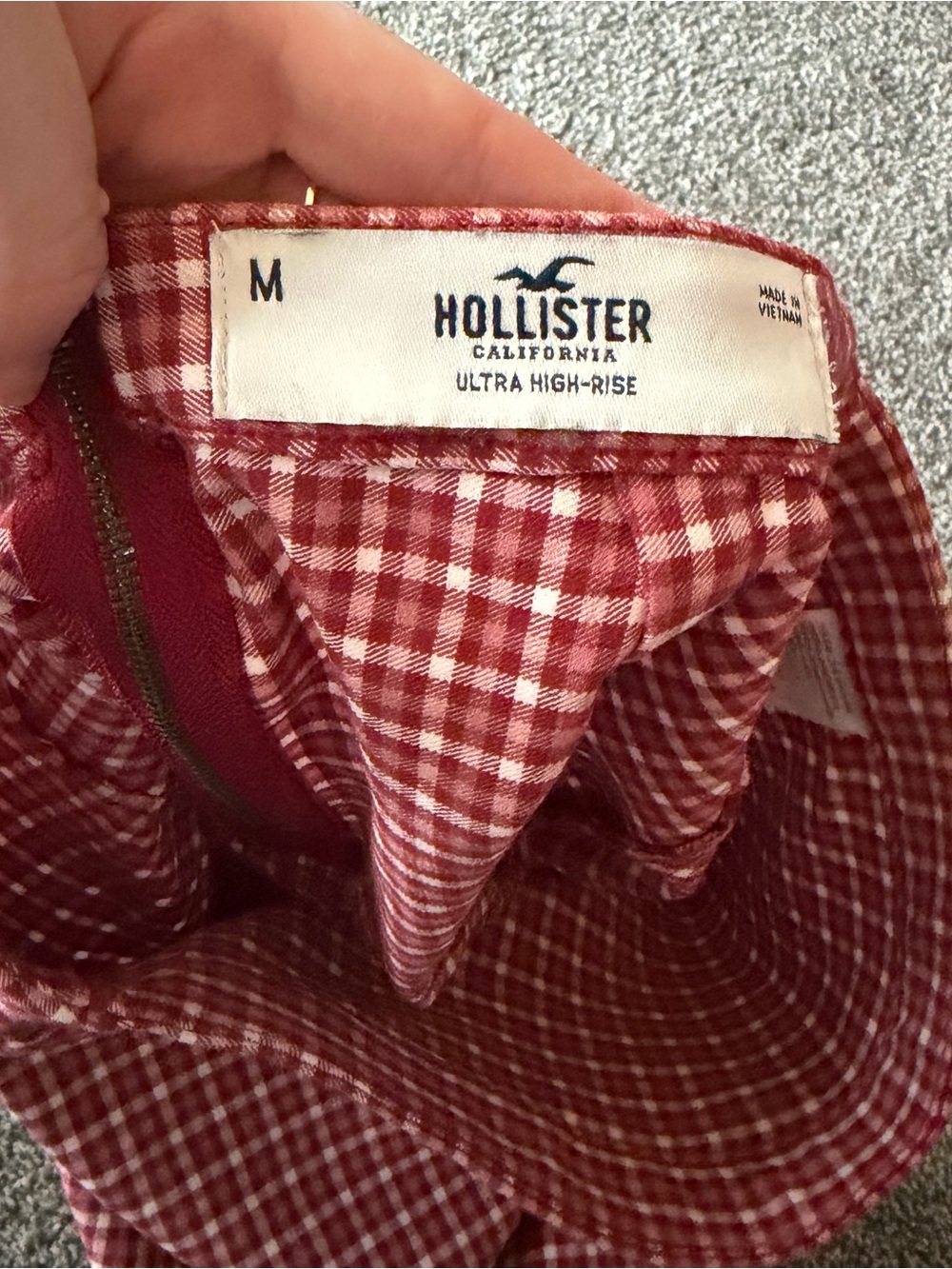 Hollister Red Plaid Mini Skirt - Picture 3 of 6
